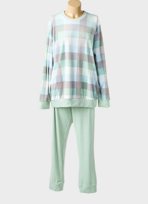 Pyjama coupe droite vert SENORETTA femme