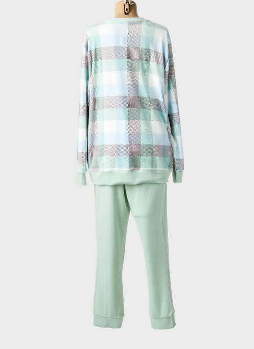 Pyjama coupe droite vert SENORETTA femme