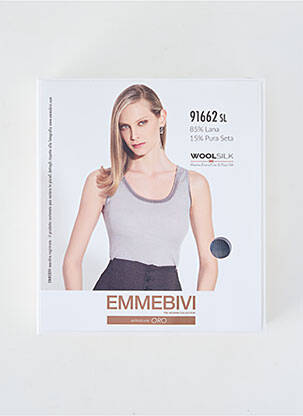 Débardeur stretch sans manche gris EMMEBIVI femme