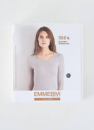 T-shirt manches longues manches longues gris EMMEBIVI femme