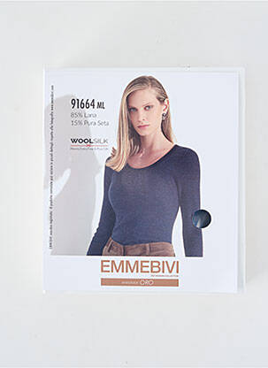 T-shirt manches longues manches longues bleu EMMEBIVI femme