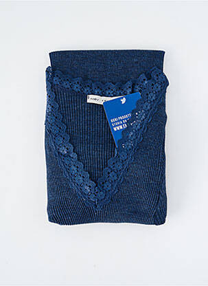 T-shirt manches longues manches longues bleu EMMEBIVI femme