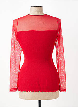 Pull coupe cintrée manches longues rouge MORETTA femme