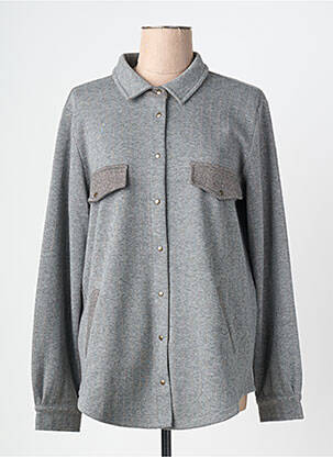 Veste casual coupe droite gris EVA KAYAN femme