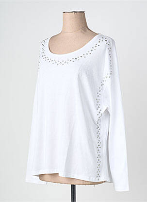 T-shirt manches longues manches longues blanc EVA KAYAN femme
