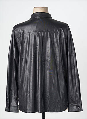Chemisier coupe droite manches longues noir EVA KAYAN femme