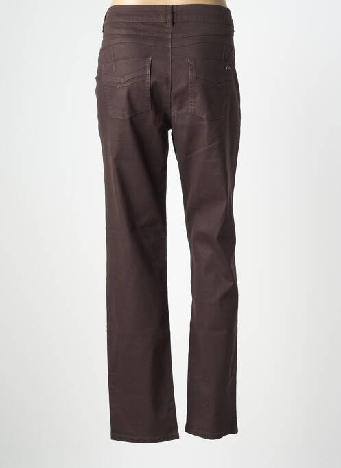 Pantalon droit stretch taille normale marron EVA KAYAN femme