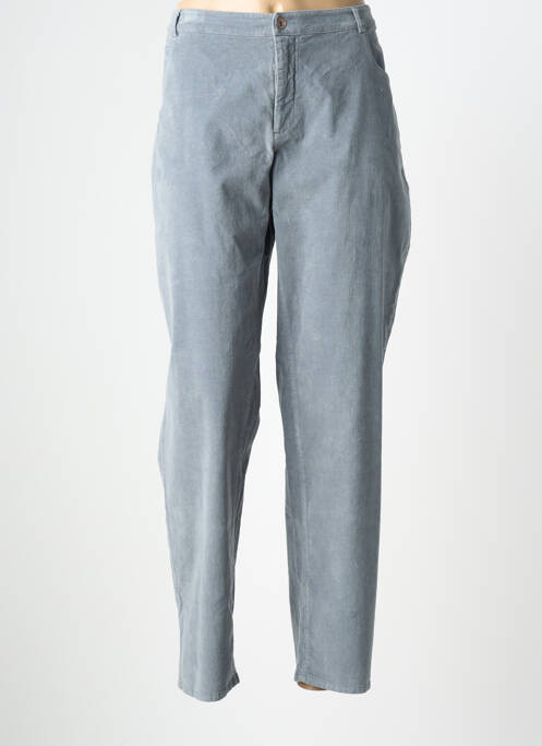 Pantalon droit stretch taille normale bleu EVA KAYAN femme