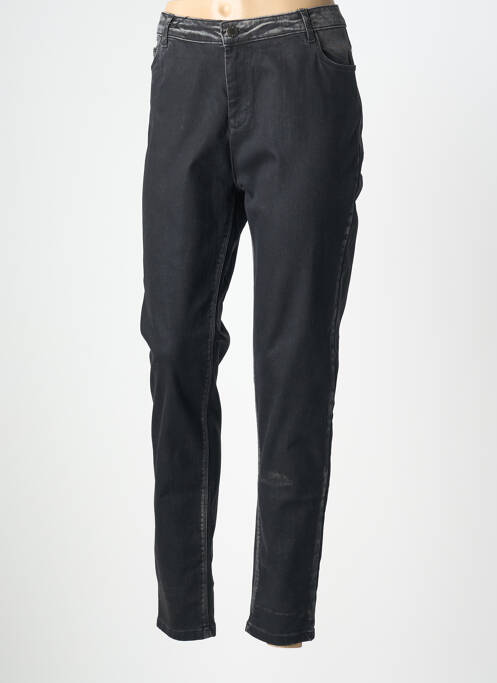 Pantalon droit stretch taille normale noir EVA KAYAN femme