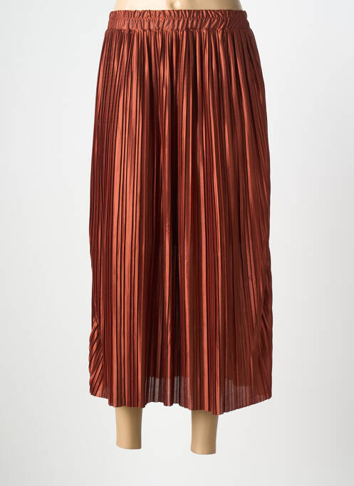Jupe longue coupe droite marron C'EST BEAU LA VIE femme