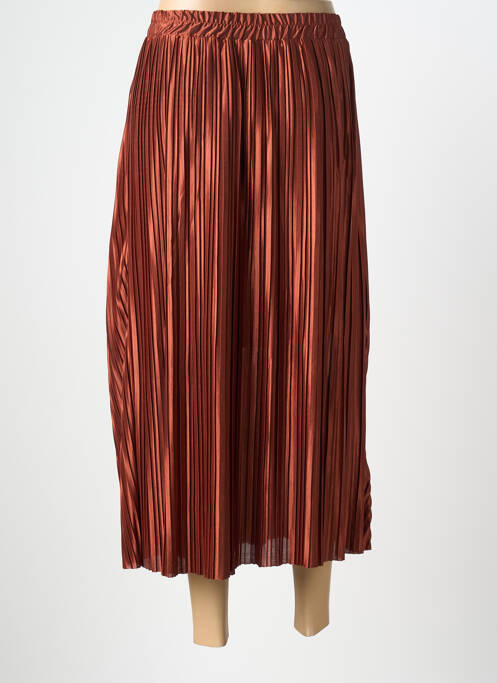 Jupe longue coupe droite marron C'EST BEAU LA VIE femme