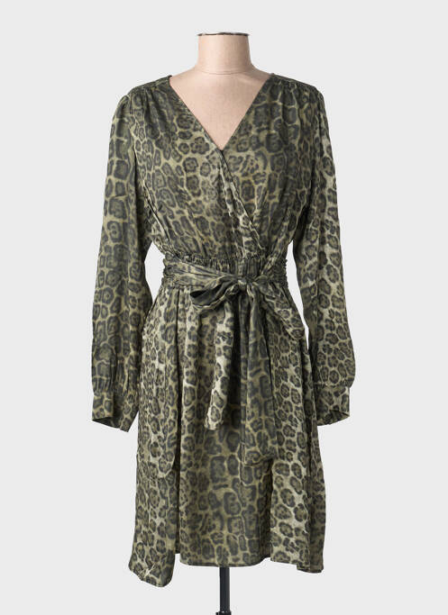 Robe mi-longue manches longues manches longues vert EVA KAYAN femme