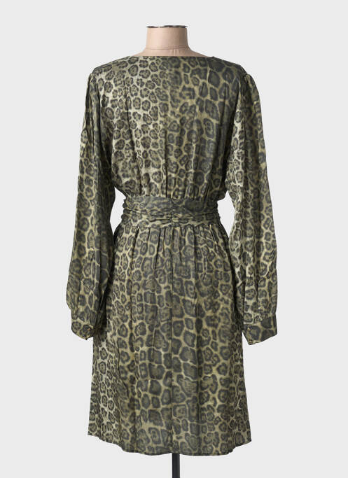 Robe mi-longue manches longues manches longues vert EVA KAYAN femme