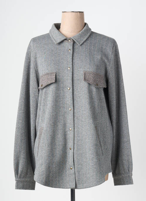 Veste casual coupe droite gris EVA KAYAN femme