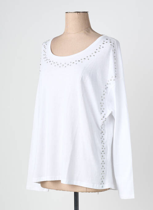 T-shirt manches longues manches longues blanc EVA KAYAN femme