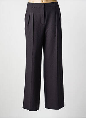 Pantalon large tissage popeline taille normale noir DENIM STUDIO femme