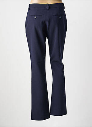 Pantalon droit tissage crêpe taille normale bleu DENIM STUDIO femme