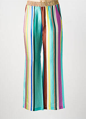 Pantalon large poches taille normale bleu ME369 femme