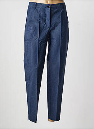 Pantalon droit fermeture zippée sous rabat boutonné taille normale bleu HARTFORD femme