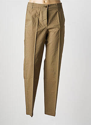 Pantalon droit fermeture zippée sous rabat boutonné taille normale vert HARTFORD femme