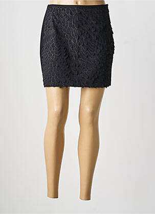 Jupe courte fermeture zip latéral noir SEE U SOON femme