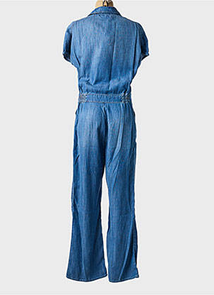 Combi-pantalon fermeture boutonnée sur le devant manches courtes bleu FIVE femme