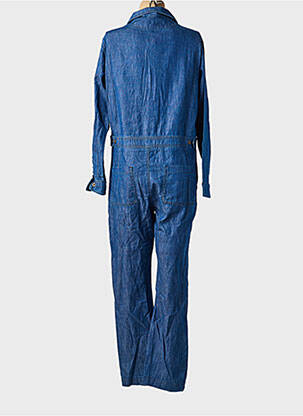 Combi-pantalon fermeture boutonnée sur le devant manches longues bleu HAPPY femme