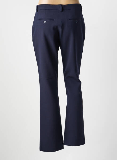 Pantalon droit tissage crêpe taille normale bleu DENIM STUDIO femme