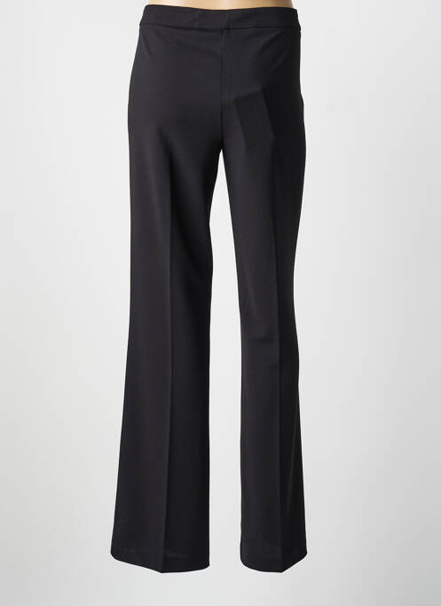 Pantalon droit tissage crêpe taille normale noir FIVE femme