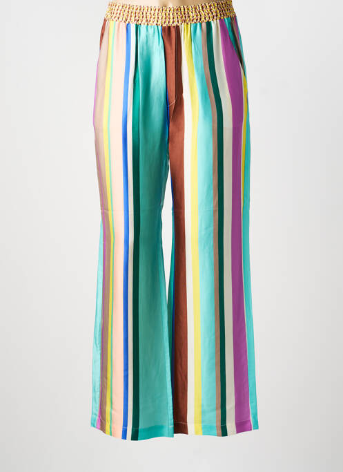 Pantalon large poches taille normale bleu ME369 femme