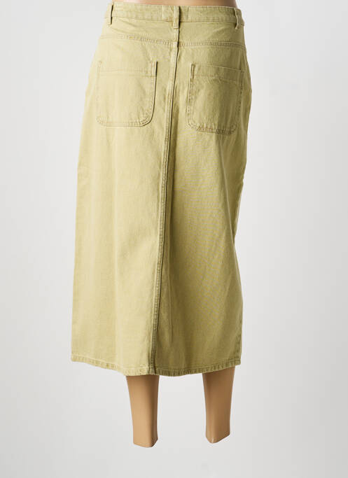 Jupe longue coupe droite vert INDI & COLD femme