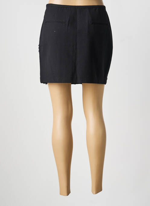 Jupe courte fermeture zip latéral noir SEE U SOON femme