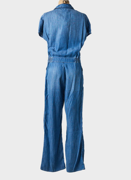 Combi-pantalon fermeture boutonnée sur le devant manches courtes bleu FIVE femme