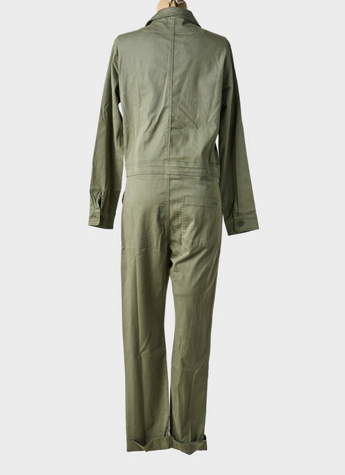 Combi-pantalon fermeture boutonnée sur le devant manches longues vert FIVE femme