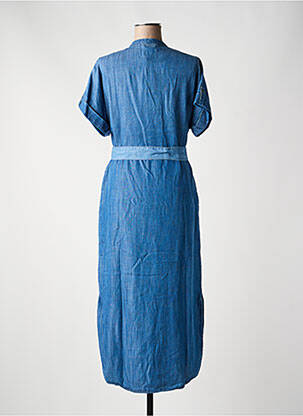 Robe longue manches courtes manches courtes bleu FIVE femme