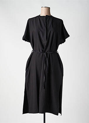 Robe mi-longue manches courtes manches courtes noir TANTÄ femme