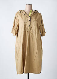 Robe mi-longue manches 3/4 manches 3/4 beige CATNOIR femme