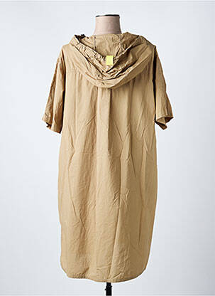 Robe mi-longue manches 3/4 manches 3/4 beige CATNOIR femme