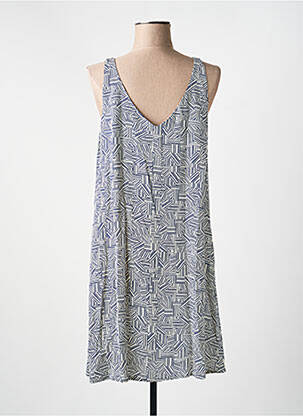Robe mi-longue coupe fluide sans manche bleu YERSE femme