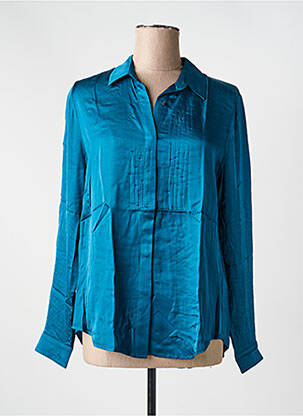 Chemisier coupe fluide manches longues bleu ZILCH femme