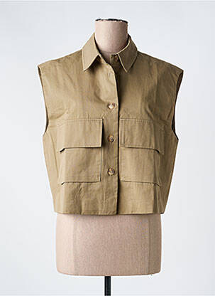 Veste casual finition intérieure doublée vert YERSE femme
