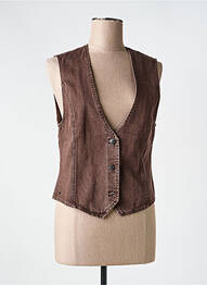 Gilet sans manche coupe cintrée marron CLOUD9 femme