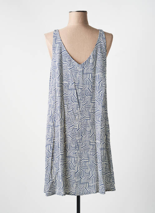 Robe mi-longue coupe fluide sans manche bleu YERSE femme
