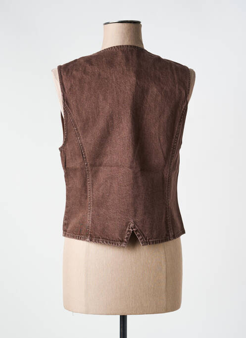 Gilet sans manche coupe cintrée marron CLOUD9 femme
