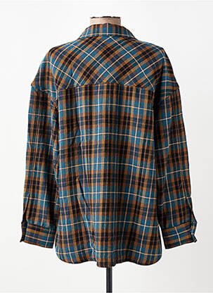 Chemisier coupe cintrée manches longues bleu FIVE femme