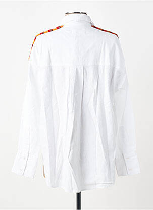 Chemisier coupe cintrée manches longues blanc FIVE femme