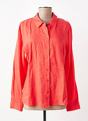 Chemisier tissage crêpe manches longues rouge ZILCH femme