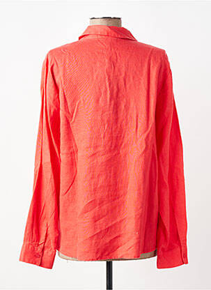 Chemisier tissage crêpe manches longues rouge ZILCH femme