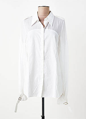 Chemisier coupe cintrée manches longues blanc HANA SAN femme