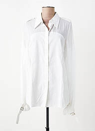 Chemisier coupe cintrée manches longues blanc HANA SAN femme